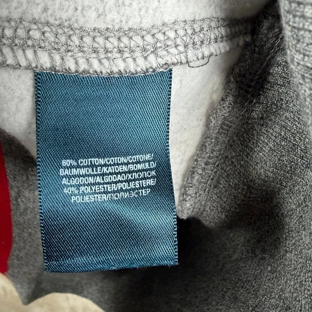 Ralph Lauren Kids Gray Sweatshirt Dress Toggle Neck Patch Logo Red Stripe‎ XL 16